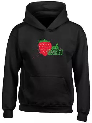 Strawberry Summer Kids Hoodie Sweet Fruit Farm Picking Boys Girls Gift Top • £13.99