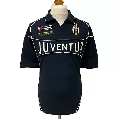 JUVENTUS 2002/03 Lotto Polo Shirt (M) Football Soccer Training Serie A 2000s • £44.99