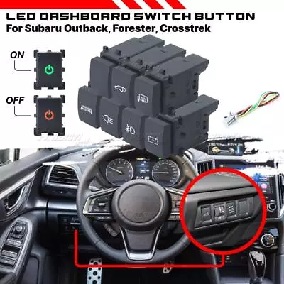 LED Dashboard Control Switch Button For Subaru Ascent WRX 2022-25 Legacy 2014-25 • $12.99