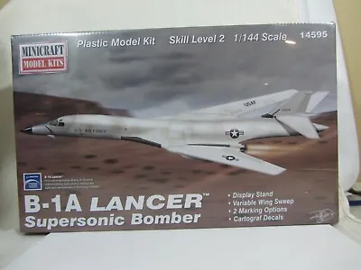 Minicraft - B-1A Lancer Supersonic Bomber Model Kit  NIB  1:144  (0821HO)  14595 • $32.95