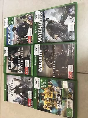 Xbox One Games Bundle X 6 - Assassins Creed COD Watch Dogs Rugby • $80