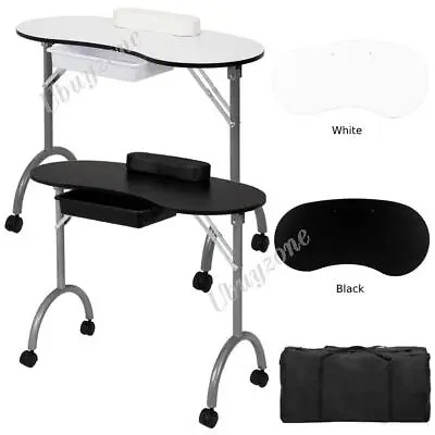 Portable Manicure Nail Table Station Desk Spa Beauty Salon Equipment With Bag • £51.90