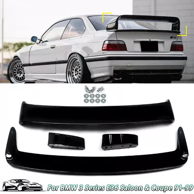 Fits BMW 3 Series E36 92-1998 Glossy Black LTW GT Style Rear Trunk Spoiler Wing • $124.92