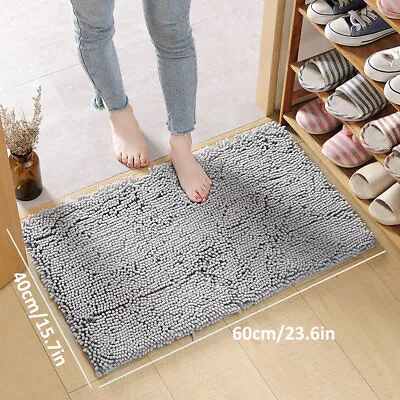 Bath Mat Water Absorbent Floor Mat Anti-Slip Bathroom Rug Soft Floor☄Rug 60x40cm • $19.83