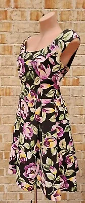 Review Victoria Plum Fit And Flare Dress Size 12 • $89.99