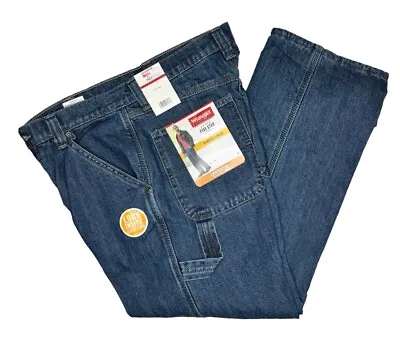 Wrangler #11373 NEW Men's Relaxed Seat & Thigh Fleece Lined Carpenter Jeans • $27.99
