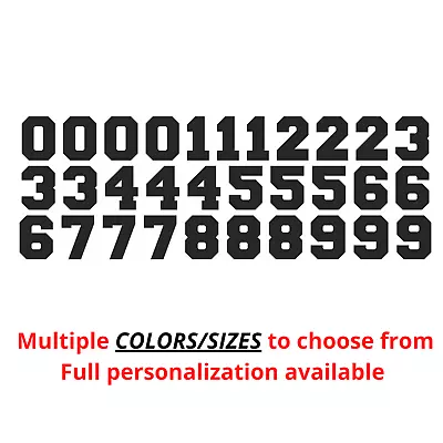 £2.05 • Buy Sticky Vinyl Numbers Stickers Decals Bin Door Office Home Weather Proof Bk & Wh