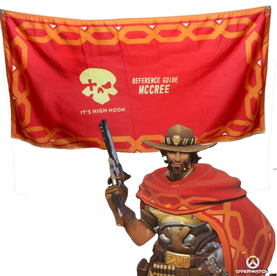 $25.29 • Buy Game Overwatch Mccree Flag Banner Scarf Shawl Cloak Gift Collect Decor Cosplay