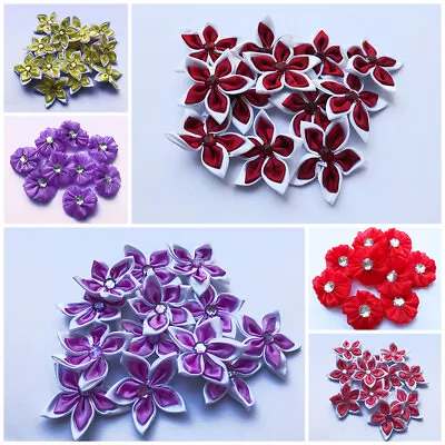 Large Satin Ribbon Rose Flowers Buds Flowers Embellishment Scrapbook 5cm UK • £5.99
