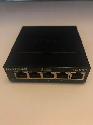 NETGEAR GS305E 5-Port Gigabit Ethernet SOHO Plus Switch & AC Adapter. • $10