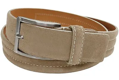 Men's Golf Genuine Suede Casual Dress Leather Belt 1-3/8  (35mm) Wide • $32.95