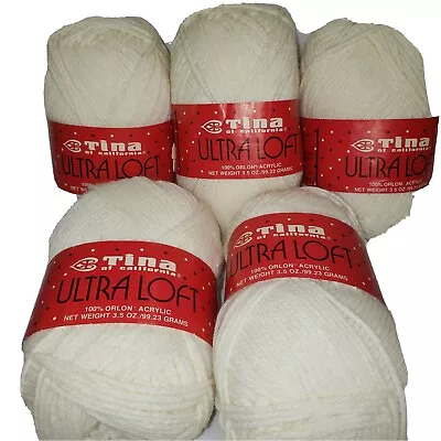 Tina Of California 5 Skeins Ultra Loft Yarn 100% Orlon Acrylic Vintage • $19.99