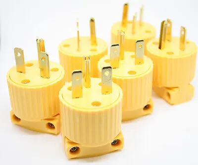 $18.99 • Buy Lot 6 NEMA 6-15P 220V/240V 15Amp Replacement Male Plug Easy Assembly  WB615P 