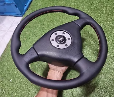 JDM Mitsubishi Evo Evolution Lancer 4 5 6 Leather Steering Wheel MOMO 1996-1999 • $650