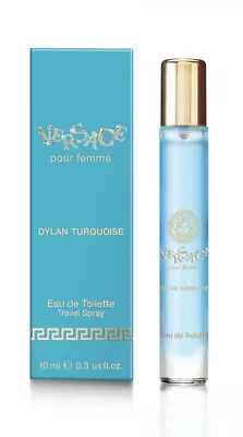 Versace Dylan Turquoise Eau De Toilette Travel Spray NIB 0.33 Oz / 10 Ml • $17.99