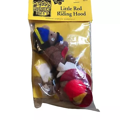 Monkey Mitt Finger Puppets Little Red Riding Hood Vintage Story Aid Homeschool N • $13.28