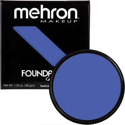 Makeup Foundation Greasepaint (1.25 Oz) (BLUE) Mehron • $11.95