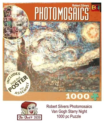 Robert Silvers Photomosaics Van Gogh Starry Night 1000 Pc Puzzle New Sealed • $21.95