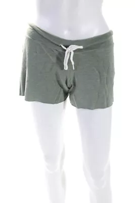 Monrow Womens Supersoft Vintage Terry Drawstring Shorts Green Size Small • $34.99