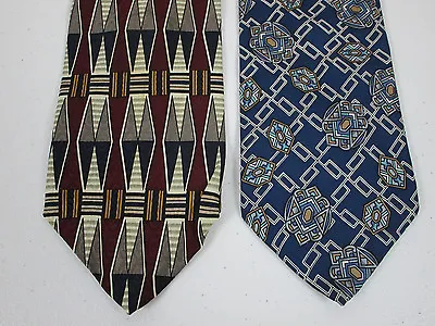 $6.71 • Buy Silk Tie Lot Of 2 Necktie Robert Talbott And Salvatori New 3.75 X 57 Inch