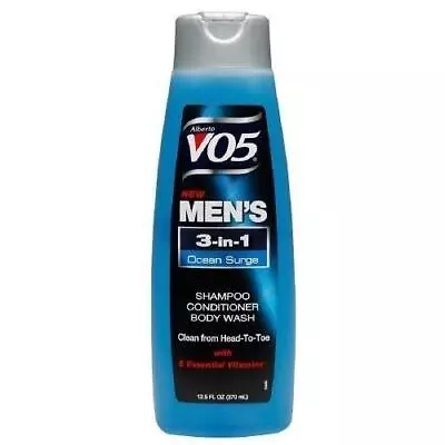 Alberto VO5 Mens 3-IN-1 Shampoo Conditioner & Body Wash Oceans Surge 12.5 Fl • $13.91