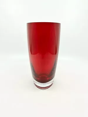 £32.62 • Buy Bohemian Czech Republic Ruby Red Handblown Vase 7 