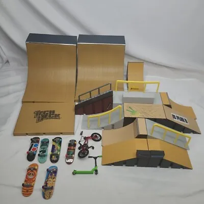 Tech Deck Lot Ramps Rails  Half Pipe With Boards Bike Scooter • $63.99