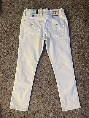 NWT Rock Revival Arther Straight Regular Fit White Denim Jeans 31x32 Buckle • $109.99