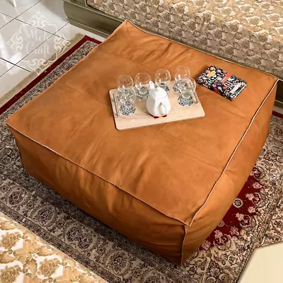 Square 30'' Pouffe Handmade Boho New Unstuffed Comfertable Moroccan Pouffe • $152