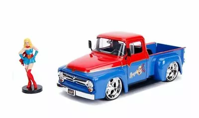 Jada 1/24 Super Girl W/1956 Ford F-100 Pickup Bombshells Movie 30454 Diecast • $51.29