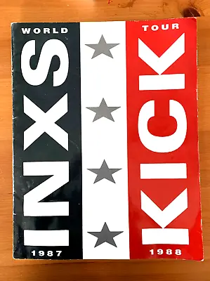INXS KICK World Tour Vintage Program 1987-88 Michael Hutchence 14 X11  Very Good • $18