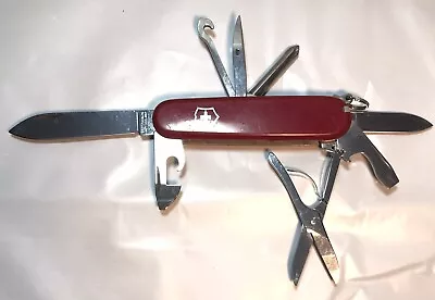 Victorinox Officer Suisse 8 Tool Swiss Army Knife Red Rostfrei • $19.95