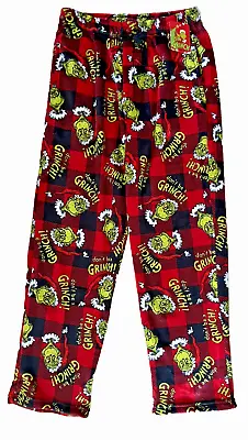 The Grinch Lounge Pants Men's PJ's Pajama Pants POCKETS SOFT- Size -LONG LARGE • $27.95