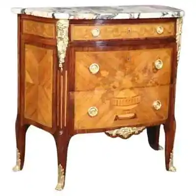 Museum Quality Restored 19th Century Inlaid Marble Top Louis XV Bronze Commode • $3995