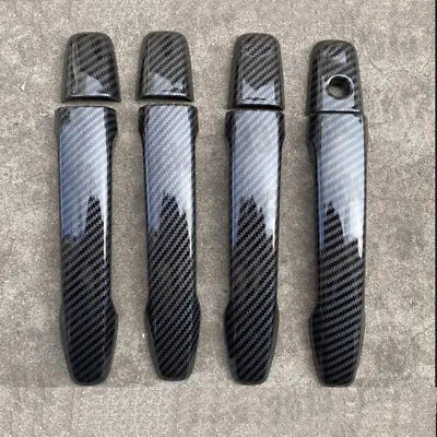 For Mitsubishi Lancer EVO Evolution Carbon Fiber Side Door Handle Covers Trim 8p • $13.34