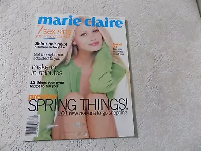 Marie Claire Fashion Magazine February 1996 Kristy Hume Cover Nice • $15.95