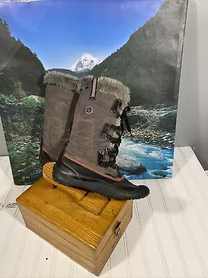 J-41 Jeep Winter Boots  Women’s Gray Faux Black Size 8 • $19.82