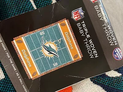 Miami Dolphins Baby Throw Blanket (triple Woven)  • $30