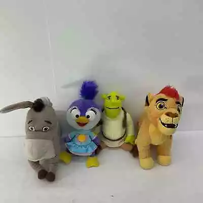 Mixed LOT Plush Character Dolls Shrek Donkey Ogre Muppet Babies Penguin Simba • $28