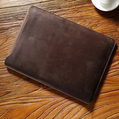 Retro Genuine Leather Laptop Sleeve Case 12 13 14 Inch For Macbook Air Pro 14 13 • $31.78