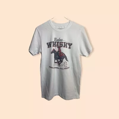 Rodeo Whiskey Country Western Graphic T Shirt White Brand New Adult • $19.99