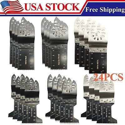 24PCS Dewalt Multi Tool Oscillating Saw Blades For Fein Multimaster Makita Bosch • $28.99