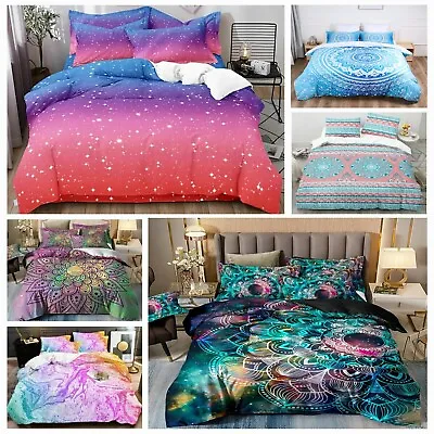 Mandala Soft Quilt Doona Duvet Cover Set Single/Double/Queen/King Size Bedding • $42.80