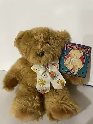 Vintage FAO Schwarz Fifth Avenue Truffles 14  Teddy Bear Plush Bow NWT • $25