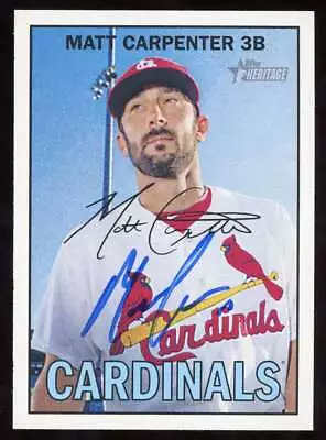 Matt Carpenter MLB Coa Signed 2016 Topps Heritage Autograph • $39