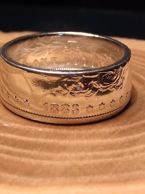  MAKE MY DAY  1883 MORGAN SILVER DOLLAR COIN  RING (90% Silver) • $95.35