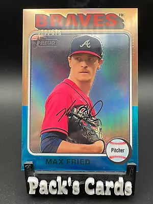 Max Fried Braves 2024 Topps Heritage Chrome #268 Refractor SSP 477/575 • $7.99