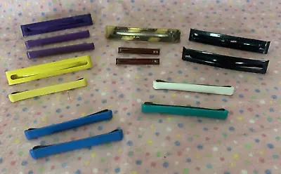 Vtg Goody Stay Tight And Double Bar Barrette Lot Of 14 Tortoiseshell And Colors • $14.50