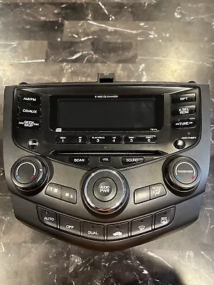 03-07 Honda Accord Radio Stereo 6 Disc CD Player Auto Dual Climate Control Unit • $159.97