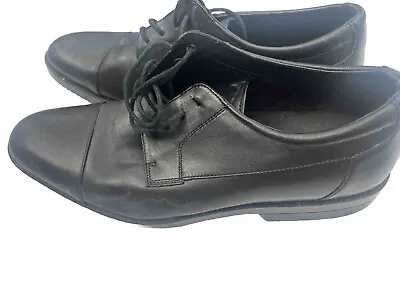 Rockport Eureka Black Leather Walking Shoes Mens Size 13 • $18